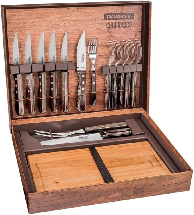Planche à Découper Barbecue Jumbo 15 pièces avec Couverts