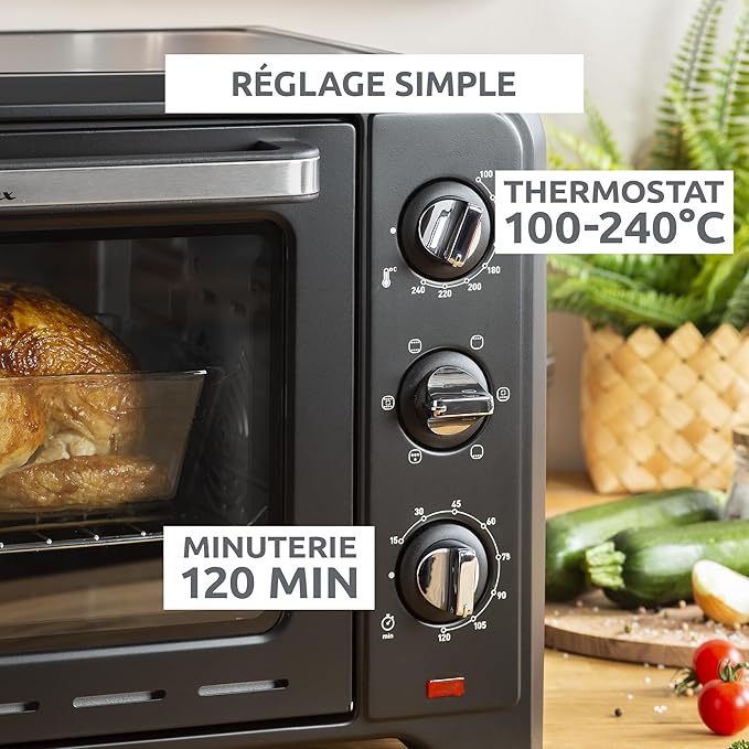 Moulinex Four posable 33 L, Chaleur tournante, Convection de pointe, – Image 2