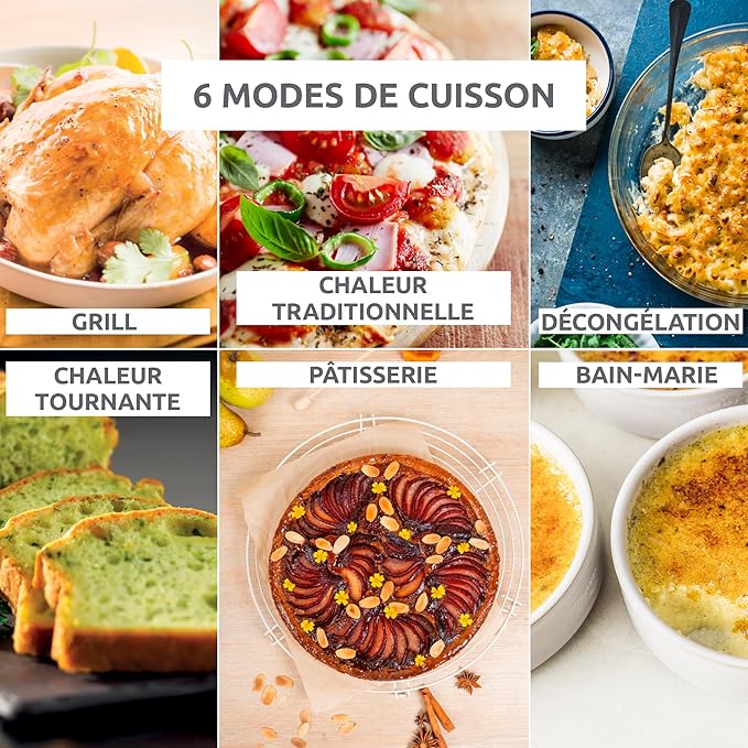 Moulinex Four posable 33 L, Chaleur tournante, Convection de pointe, – Image 4