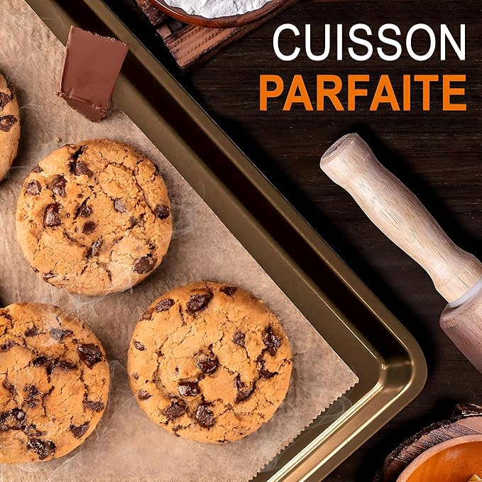 Plaques de Cuisson Antiadhésives NutriChef Lot de 3 en Acier Carbone – Image 3